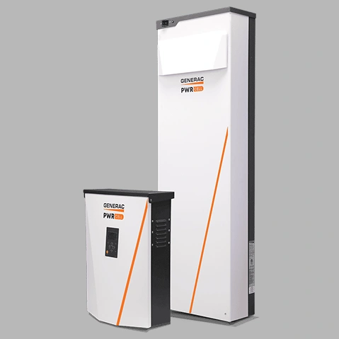 Generac PWRcell solar battery storage system with indoor energy storage cabinet for reliable home backup power