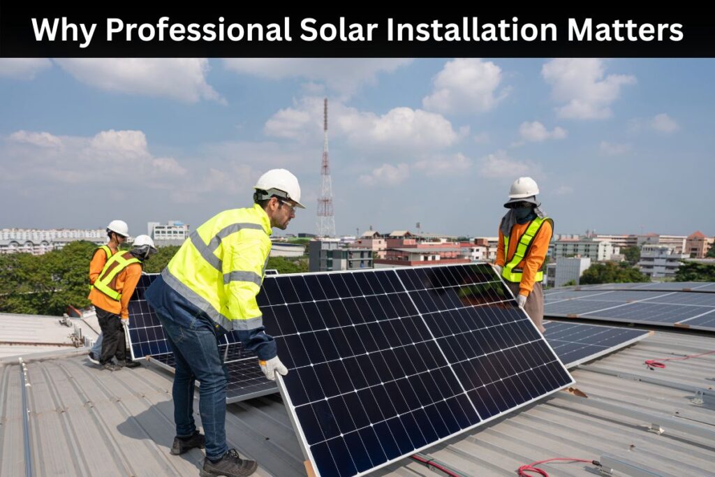 Why Professional Solar Installation Matters